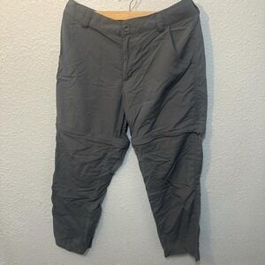 Grey convertible pants with zip off legs
